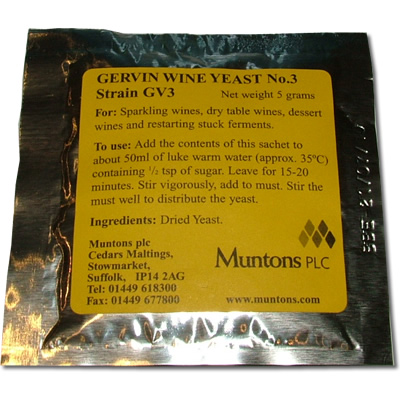 Unbranded GERVIN GV3 WINE YEAST