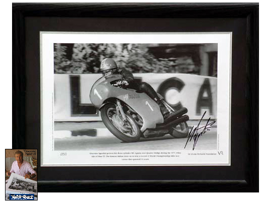 Unbranded Giacomo Agostini signed and framed limited edition print - WAS andpound;179.99