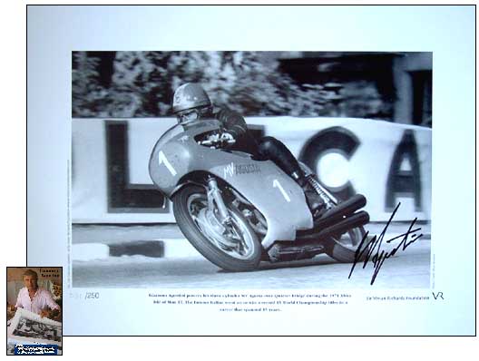 Unbranded Giacomo Agostini signed limited edition print - WAS andpound;119.99