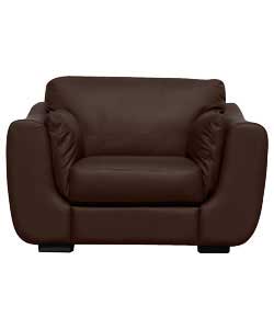 Gianna Leather Chair - Chocolate