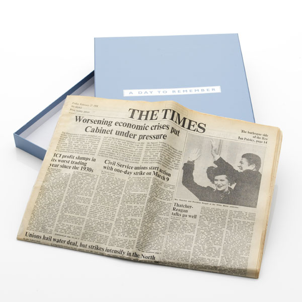 Gift Boxed Original Newspaper