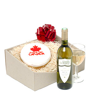 Unbranded Gift Hamper - Canadian Cake and Wine Hamper