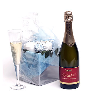 Unbranded Gift Hamper - Celebration Baby Boy With Bubbly