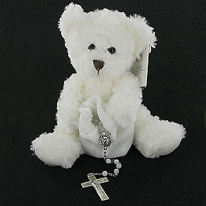 Unbranded Gift of Faith Teddy Bear With Rosary