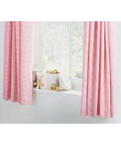 Unbranded Gingham Lined Curtains - 66 x 72 inches