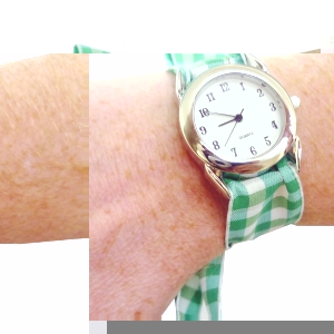 Unbranded Gingham Ribbon Watch