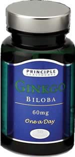 Ginkgo Biloba 60mg One-a-Day by Principle Healthcare
