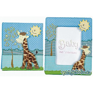 Beautiful fabric frame and album - This wonderful frame and album makes this a perfect baby gift to 