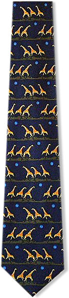 A lovely tie for giraffe lovers, with giraffes walking against a black sky with a blue moon