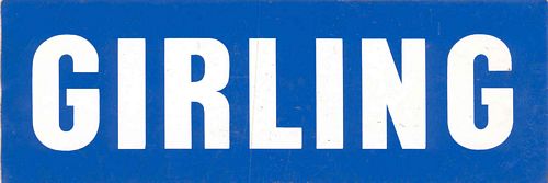 Girling Sticker (20cm x 7cm)