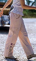 Girls Embroidered Cargo Trousers
