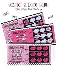Unbranded Girls Night Out - Scratch A Dare Cards