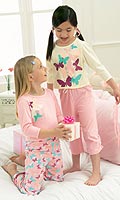Girls Pack of 2 Butterfly Pyjamas