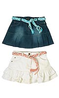 Girls Pack of 2 Woven Skirts