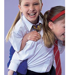 Girls Pack of Five Rever Collar Blouses