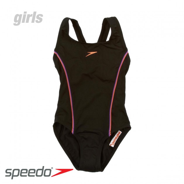 Unbranded Girls Speedo Fastflow Splashback Swimsuit - Black