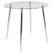 Unbranded Glacier 90Cm Round Table, Clear