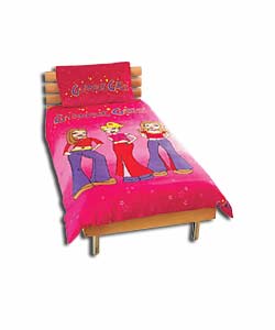 Glamour Girlz Single Duvet Cover and Pillowcase Set