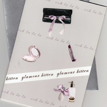 Ooh la la indeed! Heres a card for any glamour puss fond of lipstick, perfume and all things girlie.