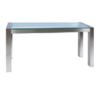Glass and stainless steel console table yari