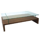 Glass and wood coffee table Wylou furniture