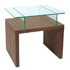 Glass and wood lamp table Wylou furniture