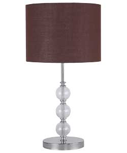 Unbranded Glass Ball Table Lamp - Chocolate