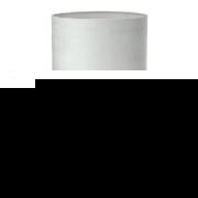 This retro-style polished metal table lamp has a clear glass ball design and silver cylinder shade. 