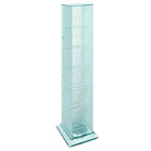Glass CD stand frosted and rotating furniture