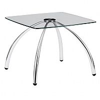 Glass / Chrome Side Table