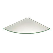 Unbranded Glass Corner Shelf 250 X 250mm Frosted