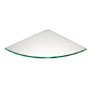 This 300 x 300mm corner shelf is made from 8mm toughened safety glass with polished bevelled edges. 