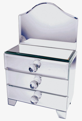 Unbranded Glass Dressing Table Jewellery Box