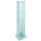 Glass DVD stand frosted and rotating furniture