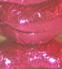 Unbranded Glass Gift Jar of Chocolate Hearts - Fuchsia Pink