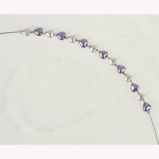 Glass Pearls and Hearts Necklace