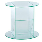 Glass table and magazine rack furniture