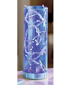 Glass Tube with Blue LED Lights