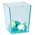 Glass waste paper bin furniture