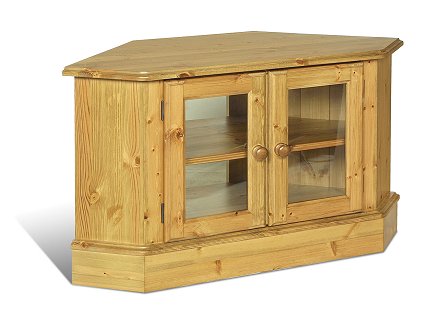 Glazed Corner TV/Video Cabinet - Sherwood