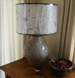 Unbranded Glazed Stoneware Table lamp floral design
