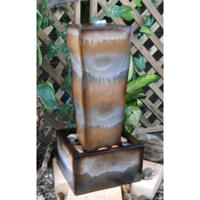 Unbranded Glazed Wave Column Water Feature