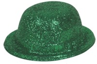 Unbranded Glitter Hat: Bowler (Green)