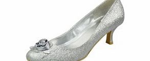 Unbranded Glitter Spool Heel Stiletto Heel Closed Toe