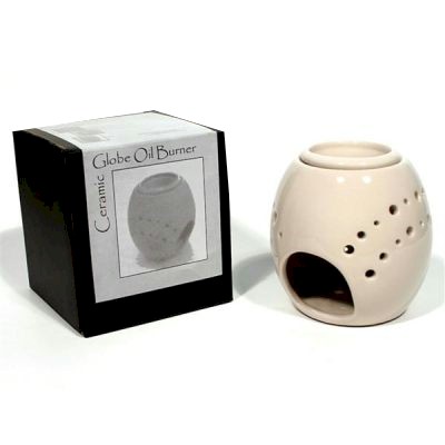 Stone White Oil Burner - provides a soft ambient light from the candle within. Can also be used
