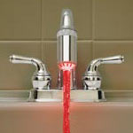 Funk up your bathroom, kitchen or utility room with these coloured tap lights; red for hot, blue for