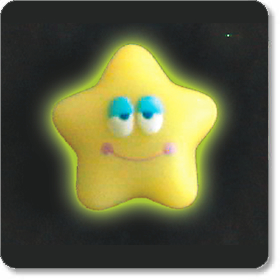 Appealing tiny star-shaped magnets that glow cheerfully and prettily in the dark