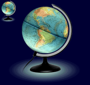 Glowing World Globe
