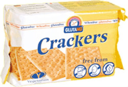 Gluten free crackers. Free from milk, egg and nuts