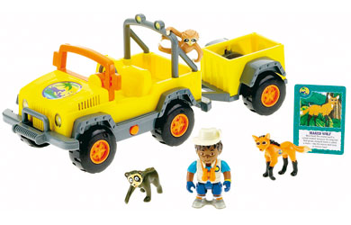 Go on animal rescue missions with Diego and his animal friends with this cool vehicle and trailer!